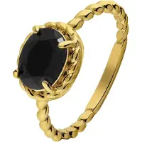 Lucardi Ring goud / zwart