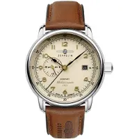 Zeppelin Analoog horloge 'Méditerranée' champagne / bruin / zilver