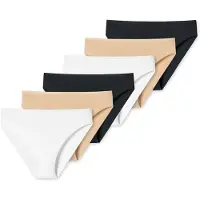 Schiesser Slip ' Uncover ' beige / zwart / wit