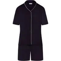 Hanro Korte pyjama ' Natural Comfort ' navy