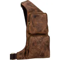 Green Burry Schoudertas ' Vintage 1543 B' donkerbruin