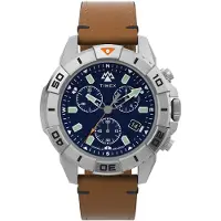 Timex Analoog horloge 'Expedition North Ridge' blauw / bruin / rood / zilver