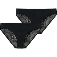 Schiesser Slip 'Invisible Lace' zwart
