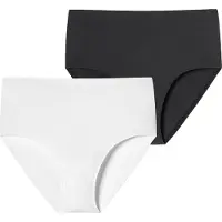 Schiesser Slip 'Invisible Soft' zwart / wit