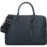 Abro Lotus Handtas Leer 39 cm blauw