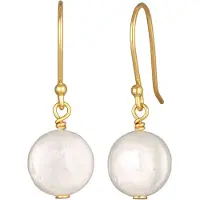Elli Oorbellen 'Barock' goud / parelwit