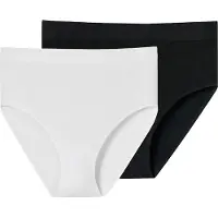 Schiesser Slip 'Retro Classic Seamless' zwart / wit