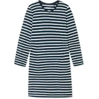 Schiesser Nachthemd 'Casual Essentials' donkerblauw / wit