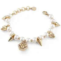 Philipp Plein Armband goud / transparant / parelwit