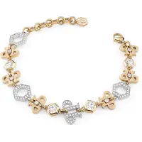 Philipp Plein Armband goud / zilver / transparant