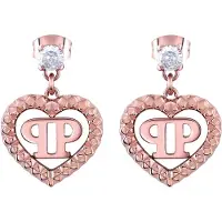 Philipp Plein Oorbellen rose-goud / transparant