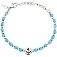 Breil Armband 'Soundwave' lichtblauw / zilver