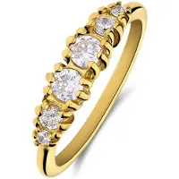 Lucardi Ring 'Weinlese' goud / wit
