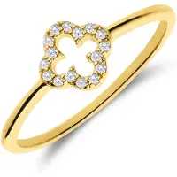 Lucardi Ring goud / wit