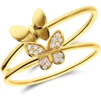 Lucardi Ring goud / wit