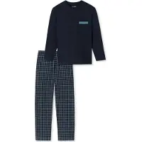 Schiesser Pyjama lang blauw