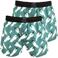 Unabux Boxershorts 'Flying Falcon' jade groen / zwart / wit