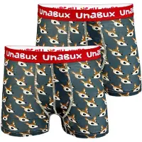 Unabux Boxershorts ' BLACK WHITE RABBIT ' bruin