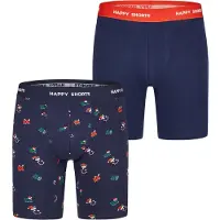 Happy Shorts Kerst boxershorts heren met lange pijpen boxer briefs 2-pack