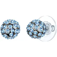 Lulu & Jane Oorbellen blauw / zilver