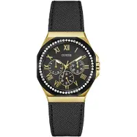 GUESS Analoog horloge ' GLAZE ' goud / zwart