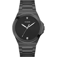 GUESS Analoog horloge 'Vinyl' zwart