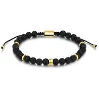 Männerglanz Armband goud / zwart