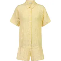 Mey Pyjama 'Vichy Dream' geel / wit