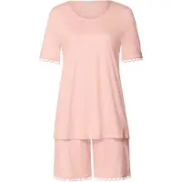 Hanro Korte pyjama 'Anouk' lichtroze
