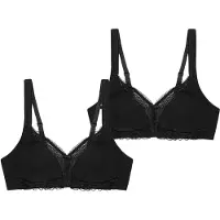 Triumph BH ' Modern Lace+Cotton ' zwart