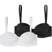 Schiesser BH ' Bandeau mit Schale - Unique Micro ' zwart / wit