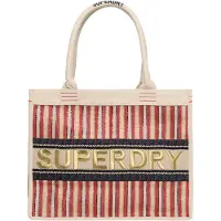 Superdry Shopper crème / goud / rood / zwart