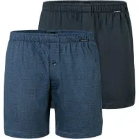 Schiesser Boxershorts 'Basic' donkerblauw / zwart