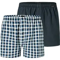 Schiesser Boxershorts marine / wit