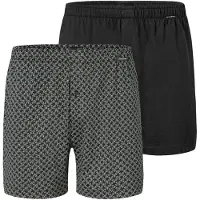 Schiesser Boxershorts ' Basic ' grijs / zwart