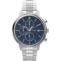 Timex Analoog horloge 'Chicago' marine / zilver
