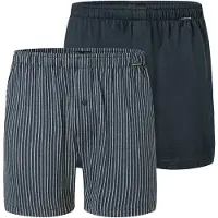 Schiesser Boxershorts ' Basic ' antraciet / zwart