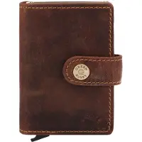 Greenburry Leren kaarthoes Vintage Cardholder Brown bruine