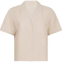 Hunkemoller Slaapshirt beige / wit
