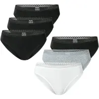 Schiesser Slip ' Modern Multipacks ' grijs gemêleerd / zwart / wit