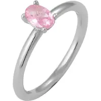 Elli - Ring - Ring met stenen Dames Oval Zirkonia Diamant Geslepen Wit 925 Sterling Zilver - Dames