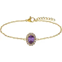 Lucardi Armband goud / lila