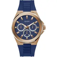 GUESS Analoog horloge 'Dashboard' donkerblauw / goud