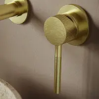 Saniclear Brass Stripes hendel voor inbouw wastafelkraan en staande badkraan (SK24893 en SK24892)