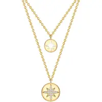 Lulu & Jane Ketting goudgeel / transparant