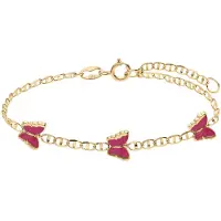 Lucardi Armband goud / rood