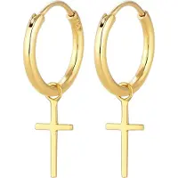Elli PREMIUM Oorbellen 'Kreuz' goud