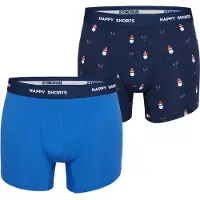 Happy Shorts 2-pack kerst boxershorts heren kerstmannen / rendieren