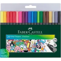 Faber-Castell Grip Fineliner 0,4 mm Kleurenassortiment 20 Stuks