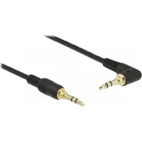 DeLOCK 3,5mm Jack stereo audio slim kabel kabel met extra ruimte / haaks - zwart - 2 meter